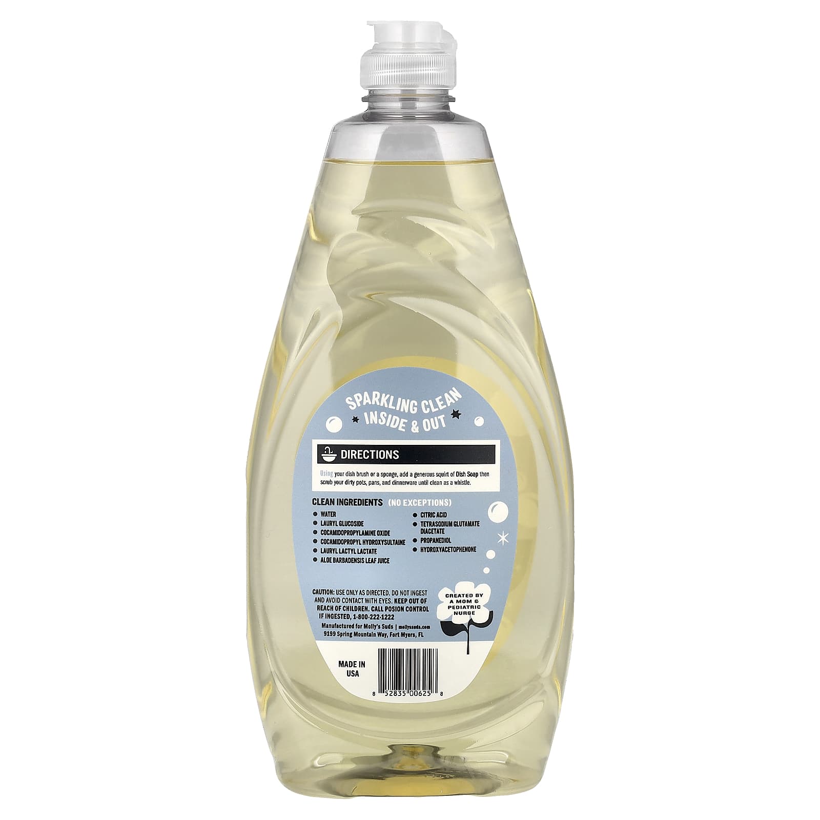 Molly's Suds, Dish Soap, Unscented, 24 fl oz