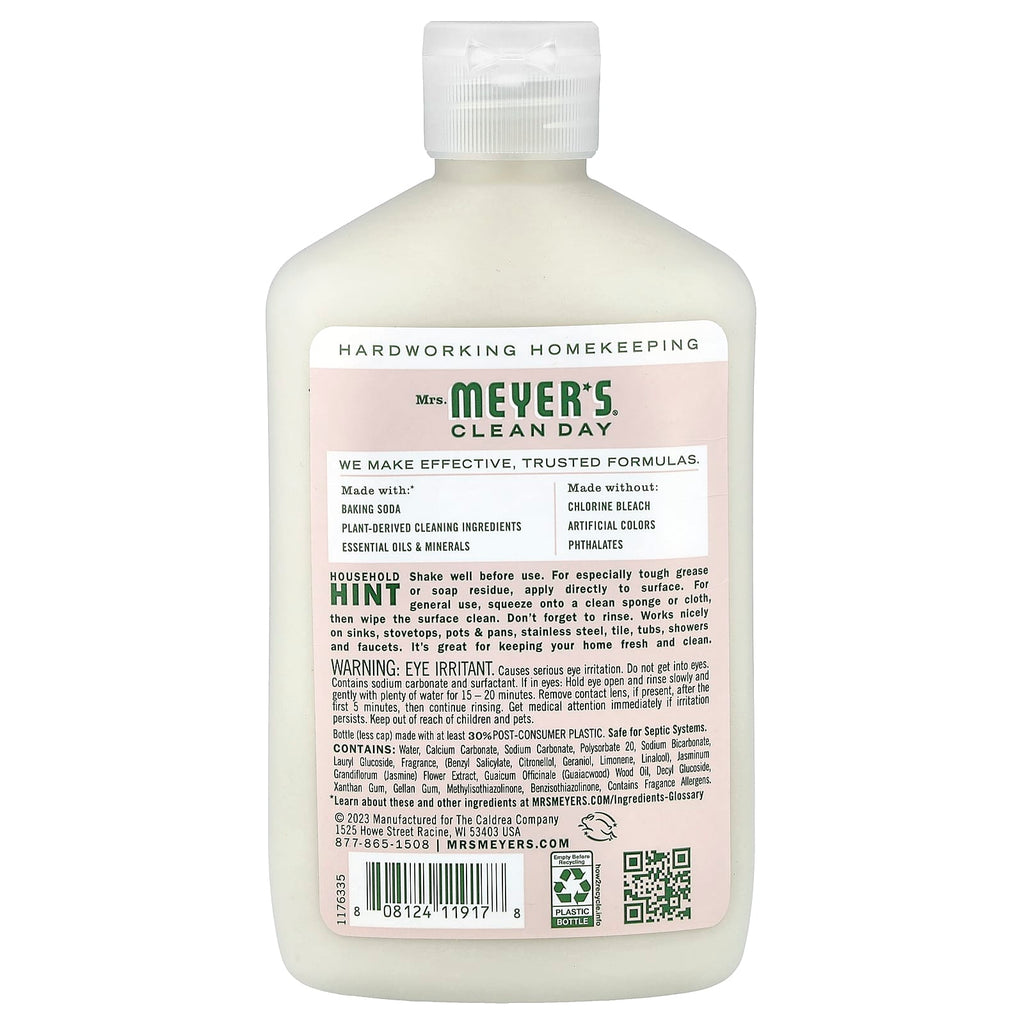 Mrs. Meyers Clean Day, Baking Soda Cream Cleanser, Apple Blossom, 16 fl oz (473 ml)