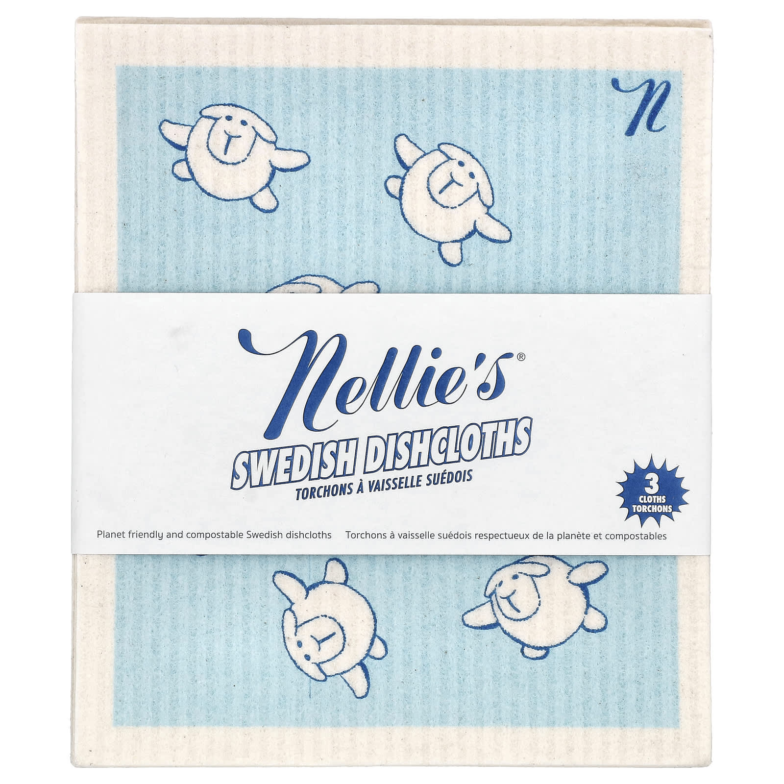 Nellie's, Swedish Dishcloths, 3 Cloths