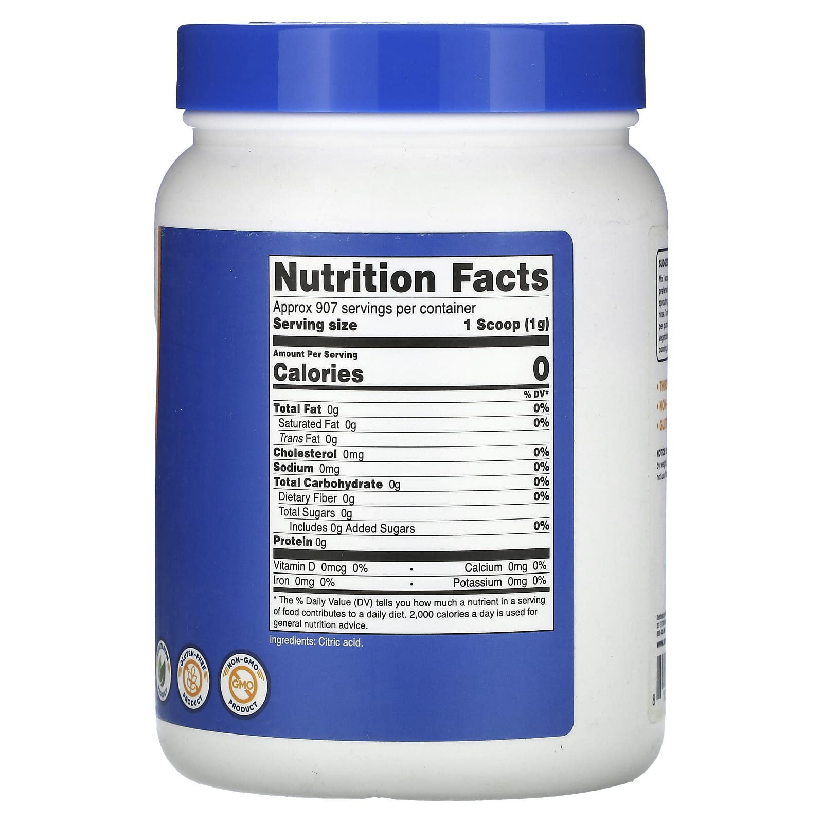 Nutricost, Citric Acid, Unflavored, 32 oz (907 g)