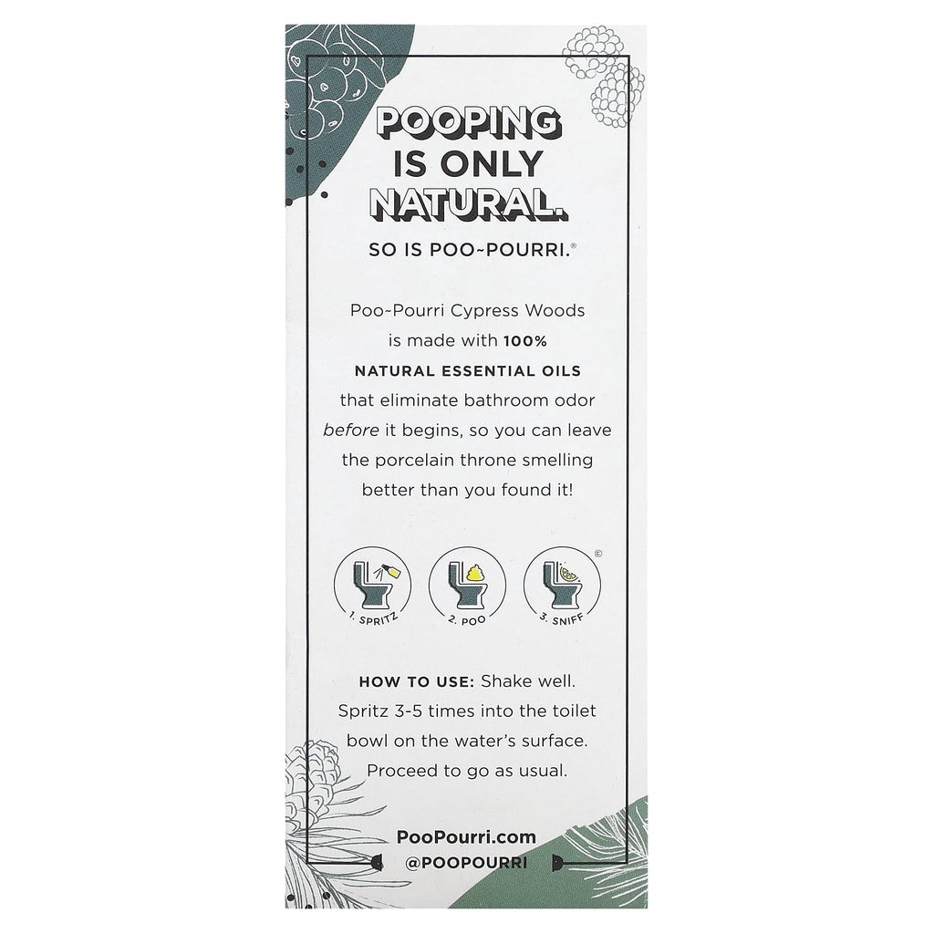 Poo-Pourri, Before-You-Go® Toilet Sprays, Cypress Woods, 2 oz (59 ml)