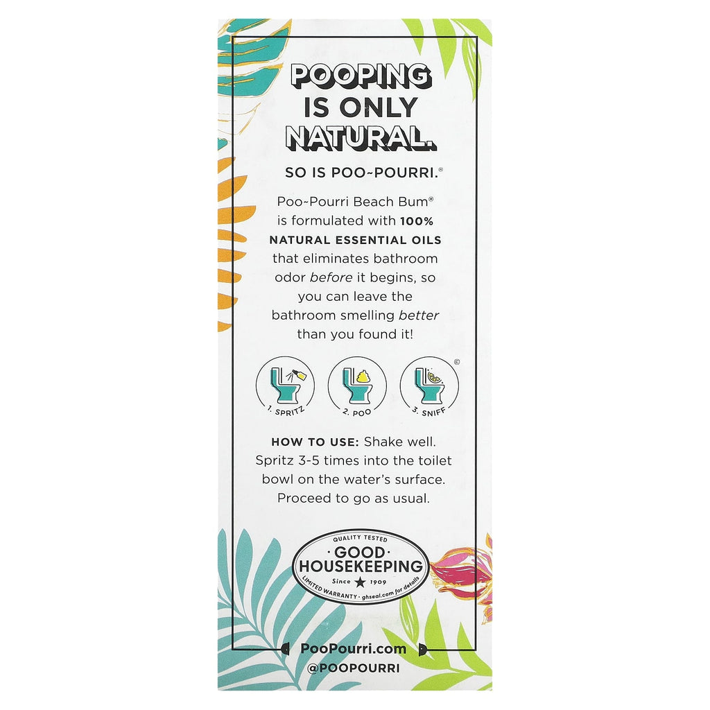 Poo-Pourri, Before-You-Go® Toilet Sprays, Beach Bum, 2 fl oz (59 ml)