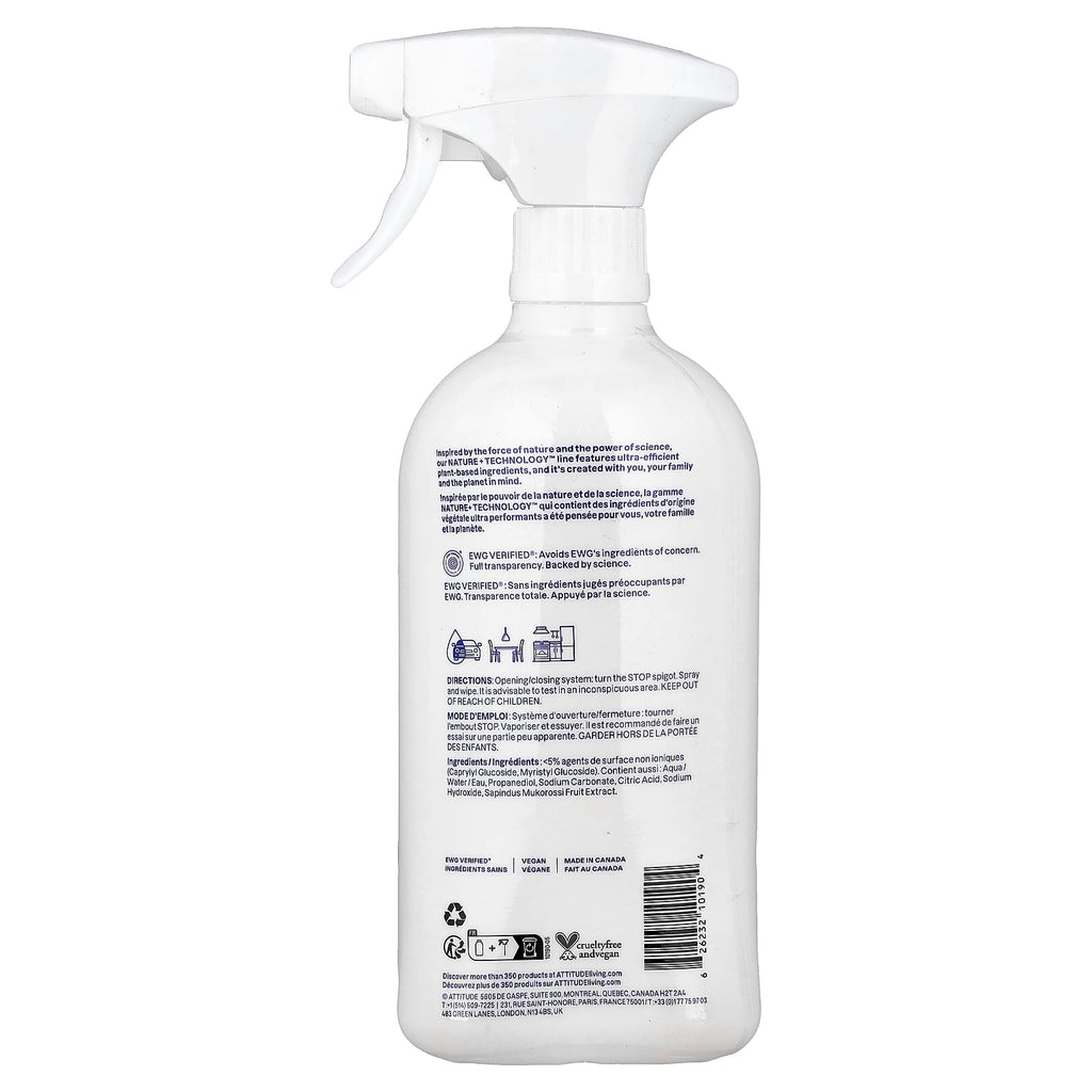 ATTITUDE, Nature + Technology™, All-Purpose Cleaner, Unscented, 27.1 fl oz ( 800 ml)