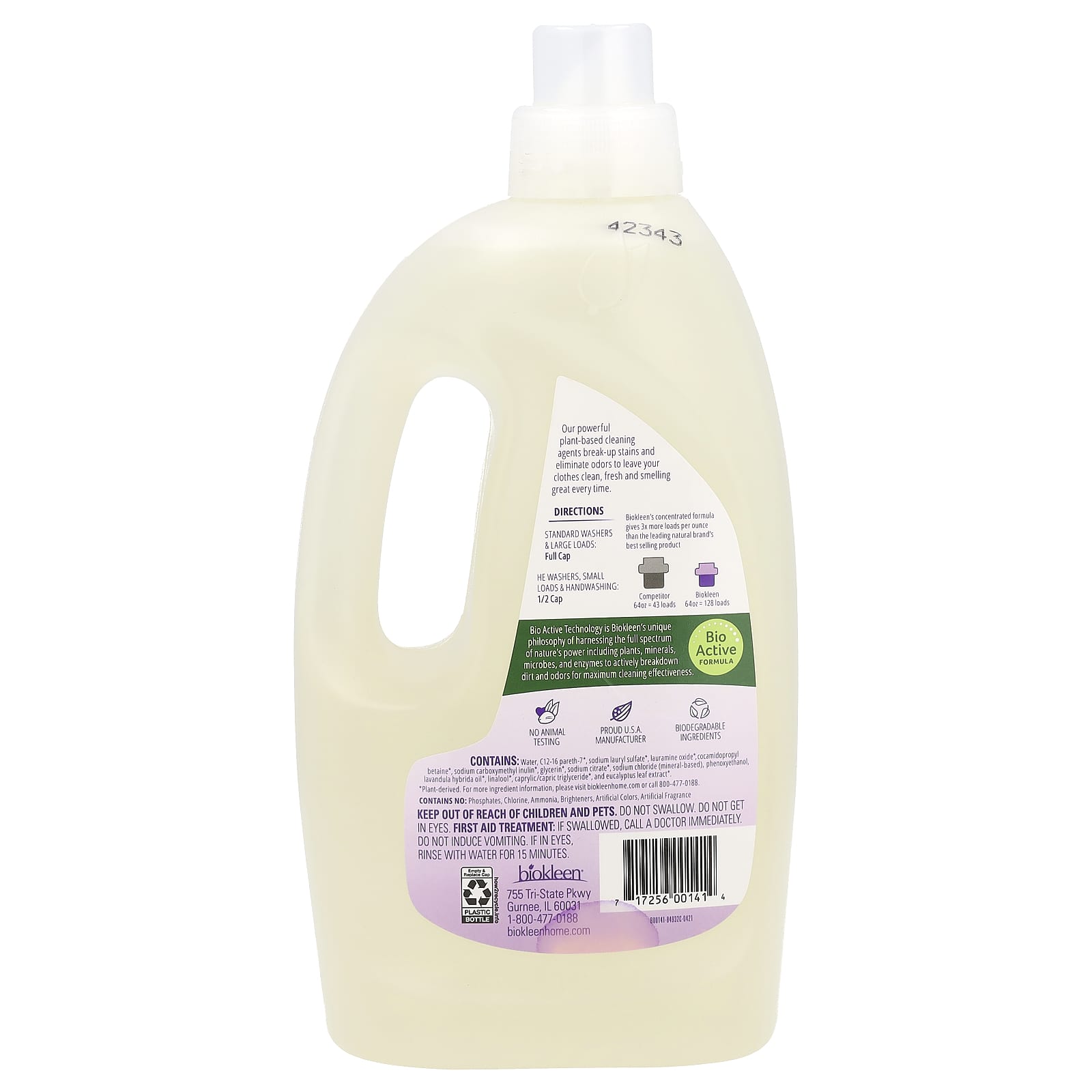Biokleen, Laundry Liquid, Lavender Lily , 64 fl oz (1.89 L)