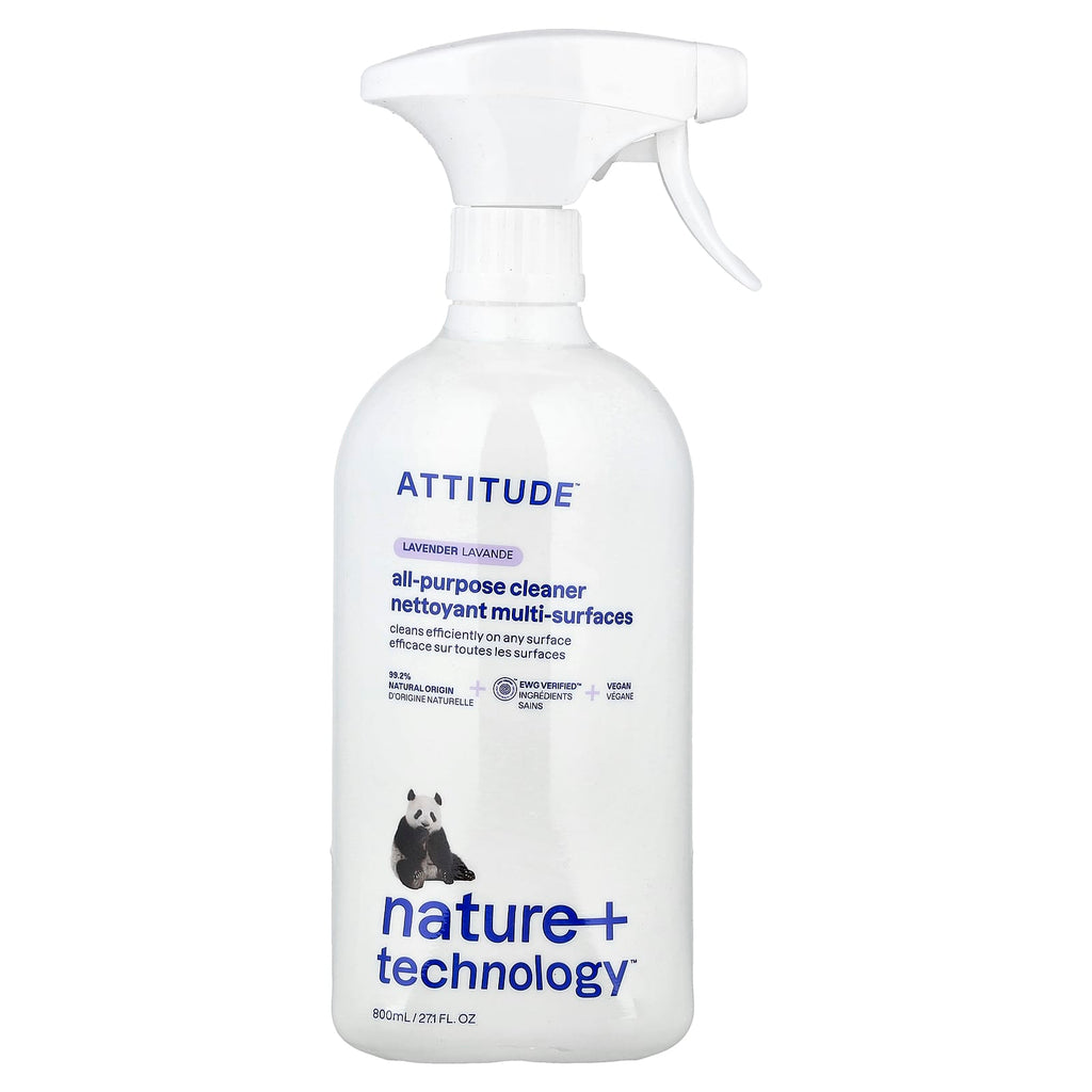 ATTITUDE, Nature + Technology™, All-Purpose Cleaner, Lavender, 27.1 fl oz (800 ml)
