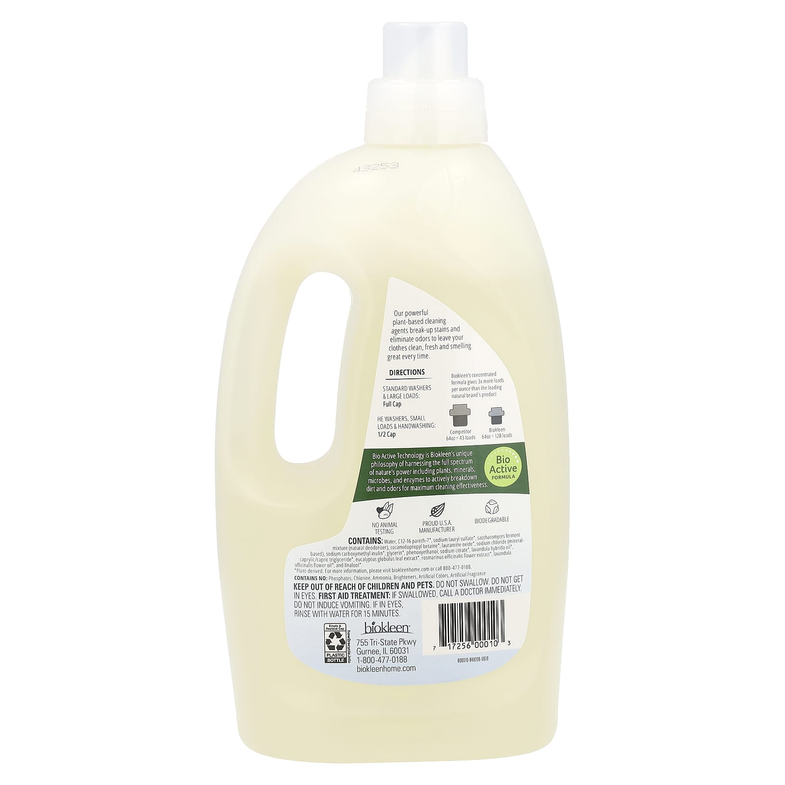 Biokleen, Sport, Laundry Liquid, Lavender Eucalyptus, 64 fl oz (1.89 L)