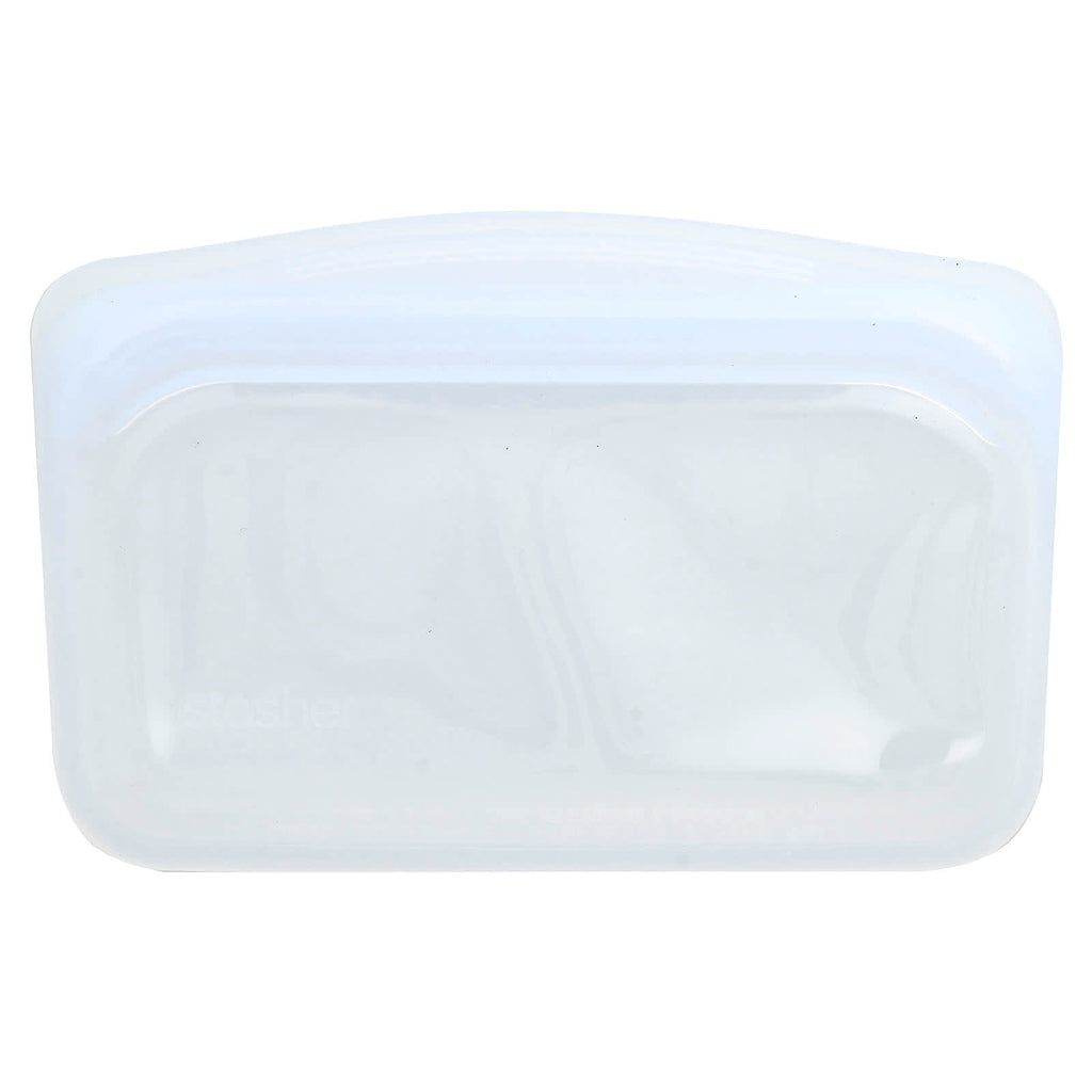 Stasher, Reusable Silicone Food Bag, Snack Size, Clear, 12 fl oz (355 ml)