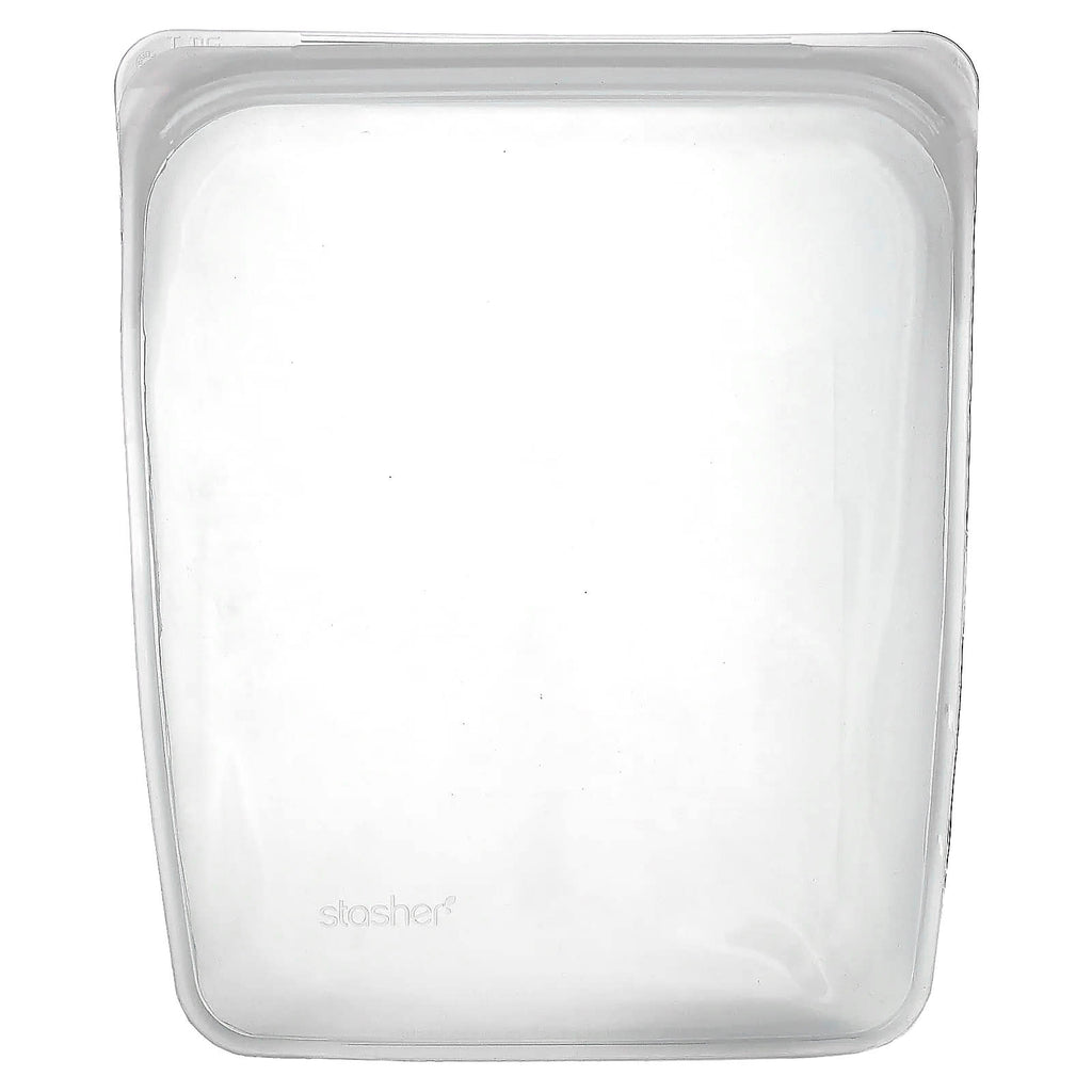 Stasher, Reusable Silicone Food Bag, Half Gallon, Clear, 64.2 fl oz (1.92 l)
