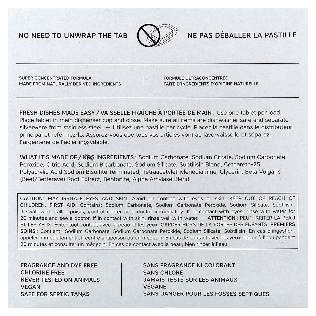 The Unscented Company, Dishwasher Tabs, 72 Tabs, 30.5 oz (864 g)