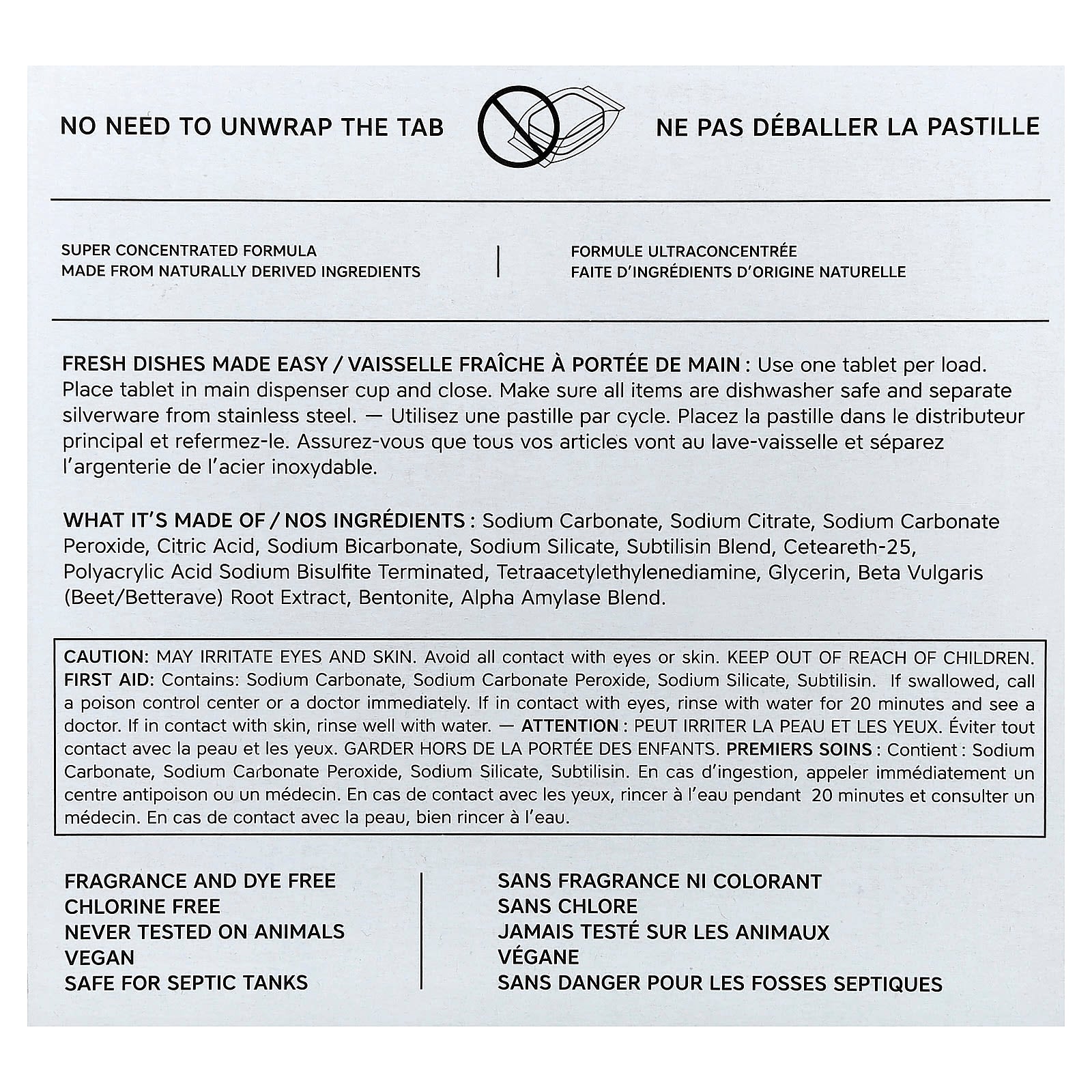 The Unscented Company, Dishwasher Tabs, 30 Tabs, 12.7 oz (360 g)