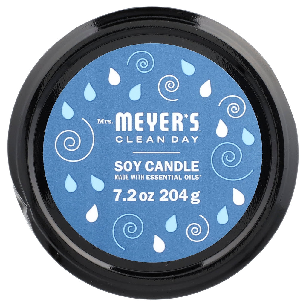 Mrs. Meyers Clean Day, Scented Soy Candle, Rain Water, 7.2 oz (204 g)