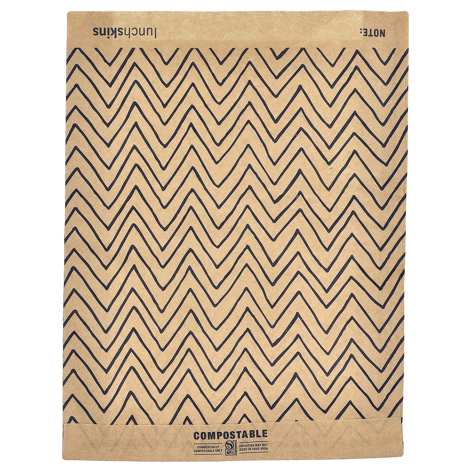 Lunchskins, XL Paper Sandwich Bags With Resealable Stickers, 50 Count