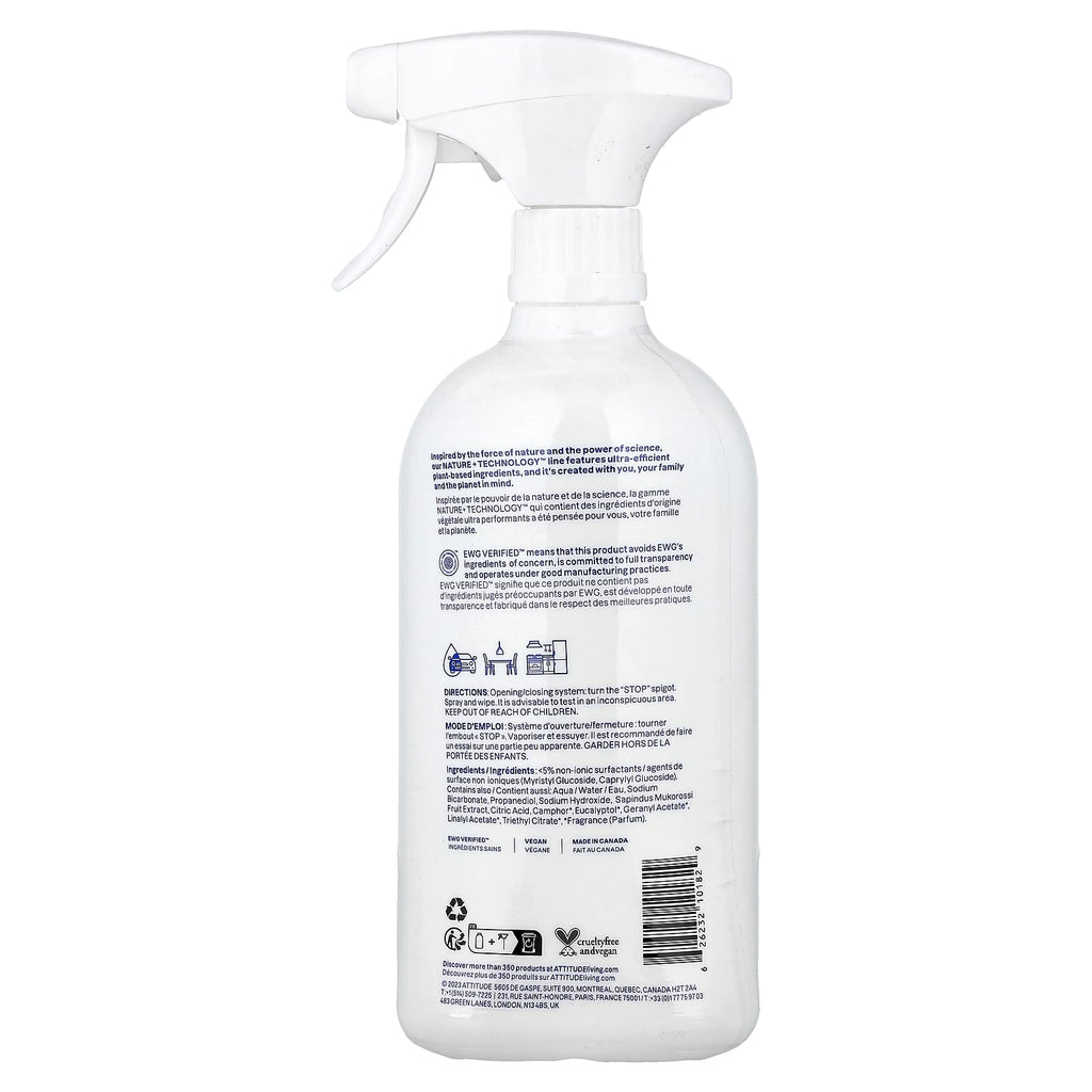 ATTITUDE, Nature + Technology™, All-Purpose Cleaner, Lavender, 27.1 fl oz (800 ml)
