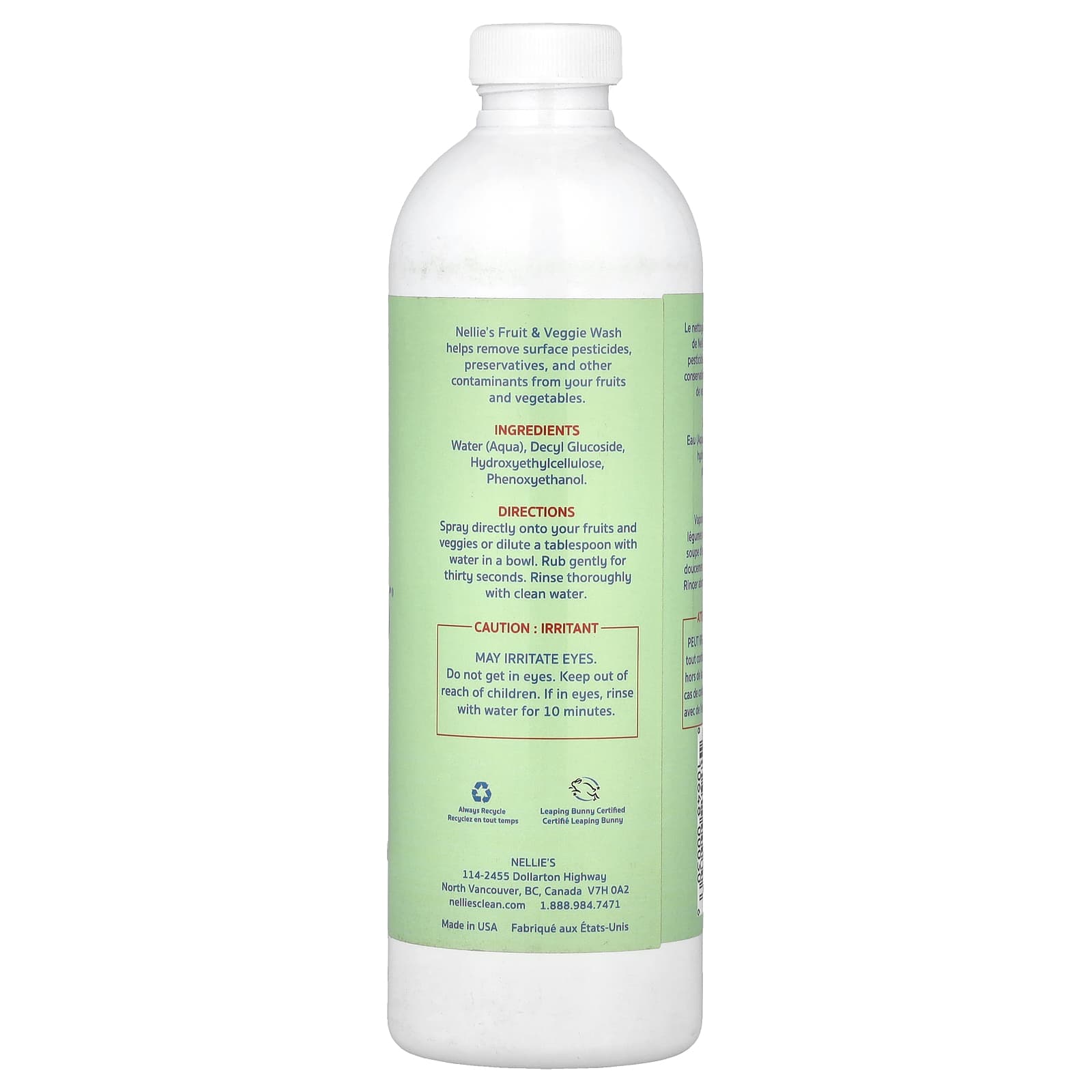 Nellie's, Fruit & Veggie Wash, 16 fl oz (474 ml)