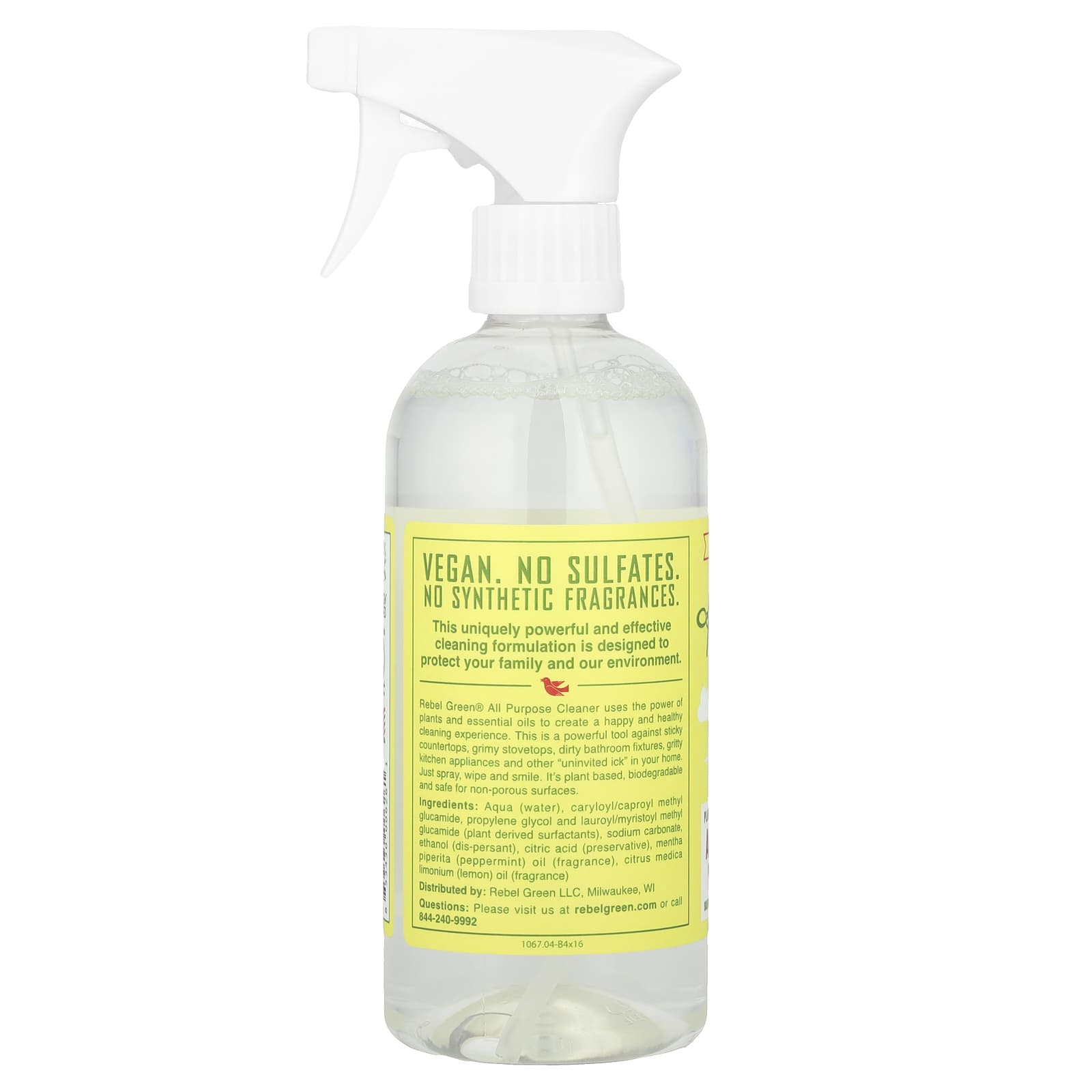 Rebel Green, All Purpose Spray, Peppermint & Lemon, 16 fl oz (473 ml)