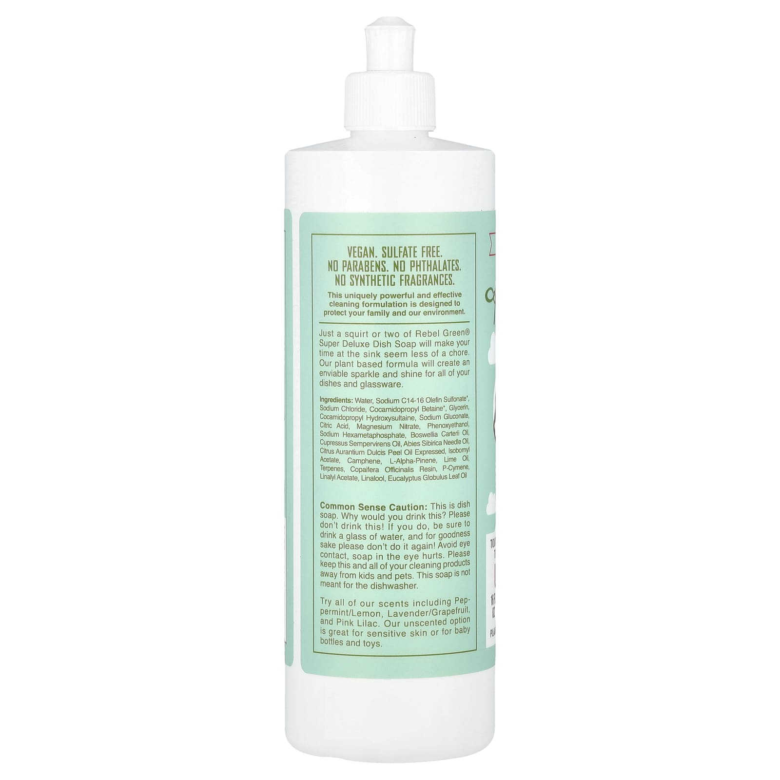 Rebel Green, Ultra Clean Dish Soap, Frankincense & Pine, 16 fl oz (473 ml)