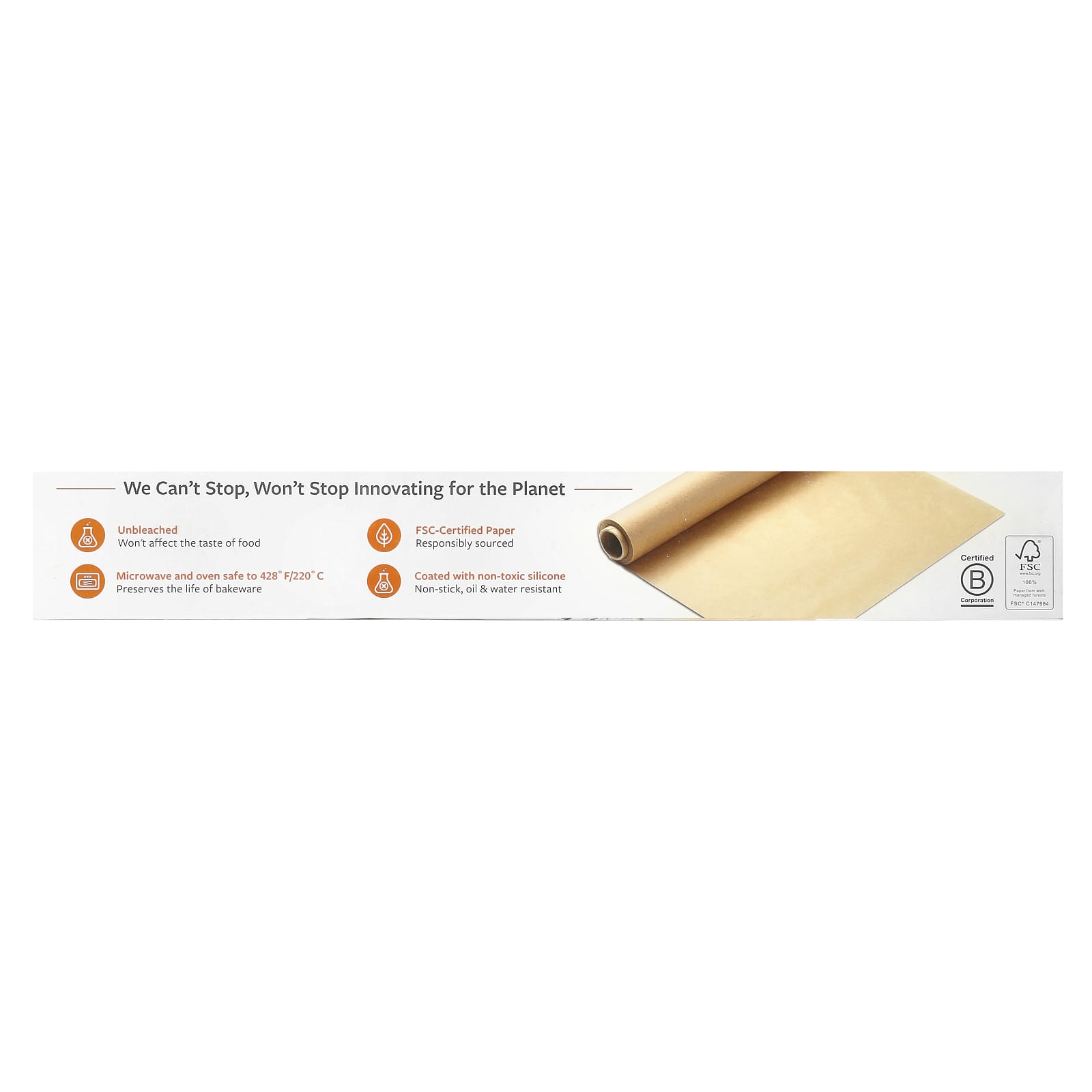 Full Circle, Parchment Paper Roll, 70 sq ft (13 in x 65 in)