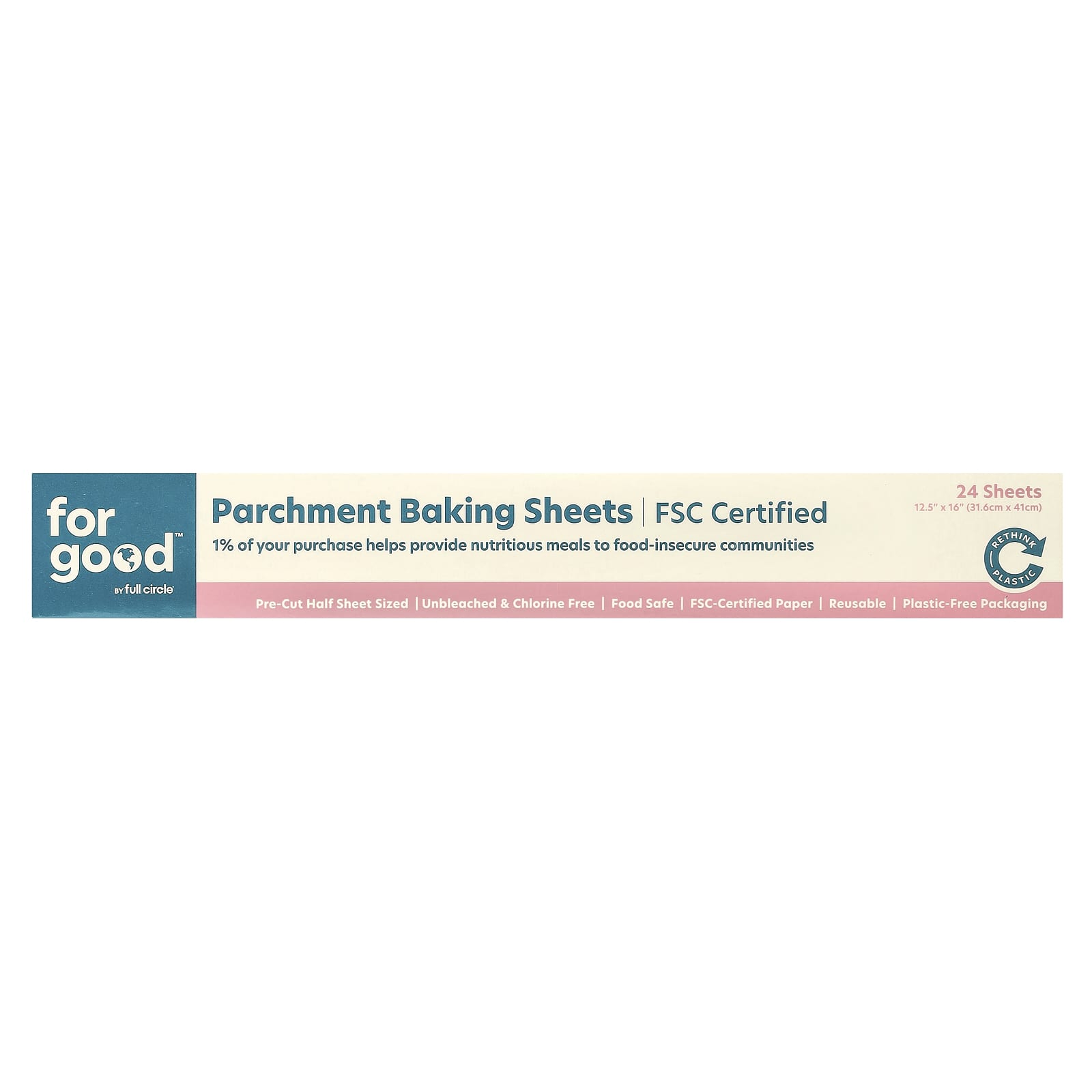 Full Circle, Parchment Baking Sheets, 24 Sheets