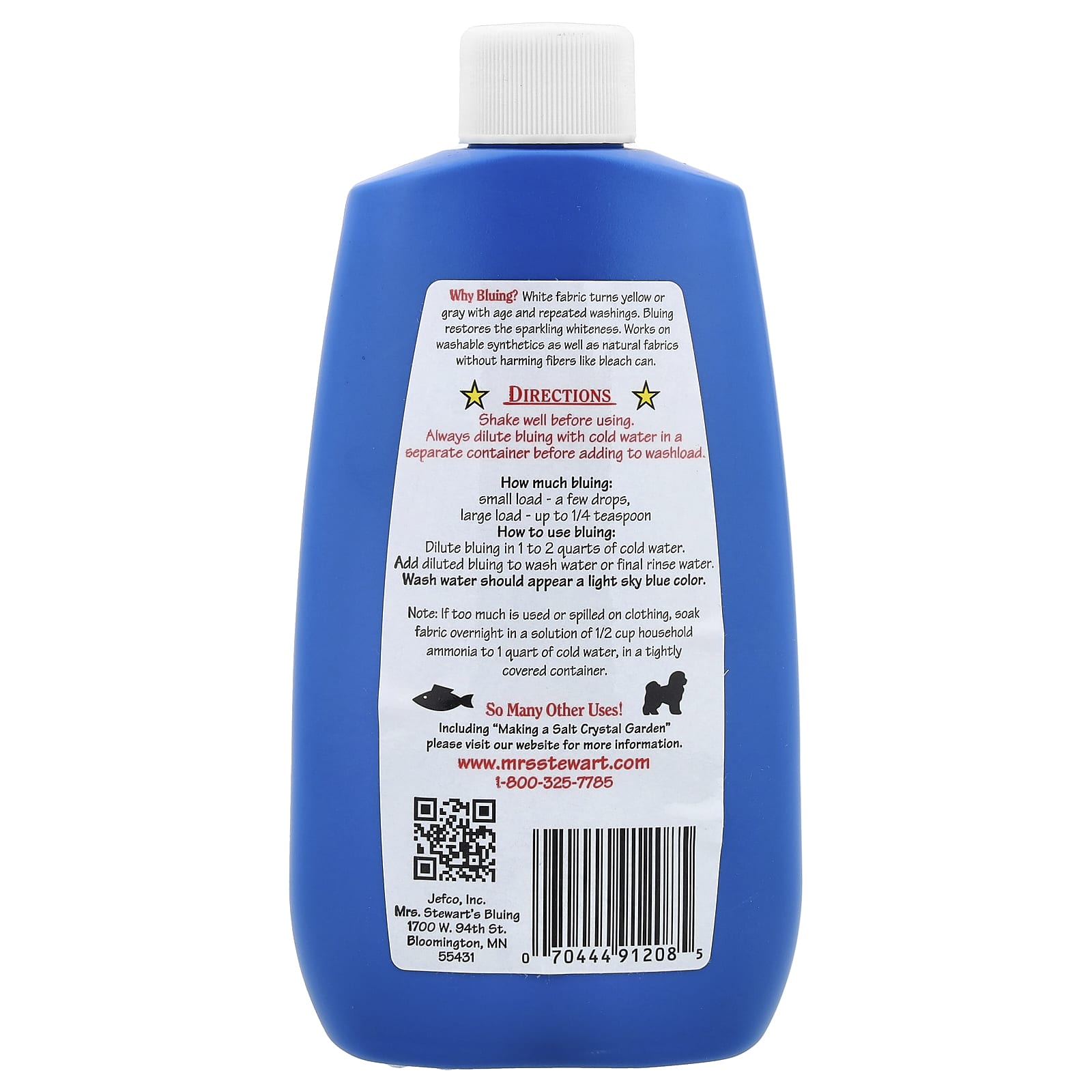 Mrs. Stewart's, Concentrated Liquid Bluing, 8 fl oz (237 ml)