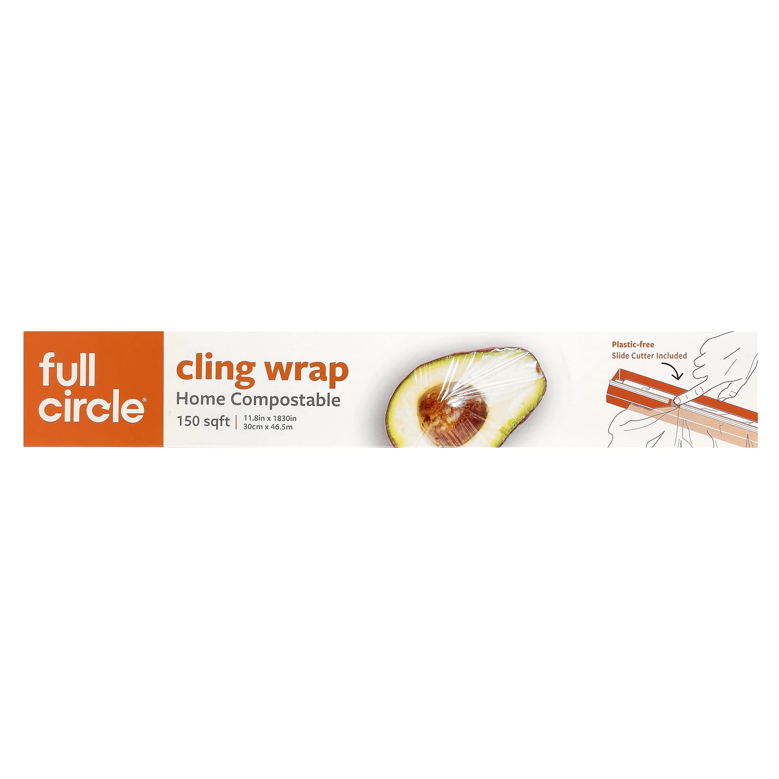 Full Circle, Cling Wrap, Home Compostable, 150 sq ft (11.8 in x 1,830 in)