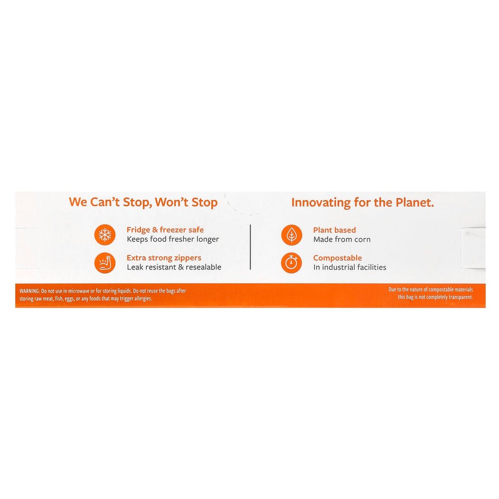 Full Circle, Zipper Snack Bags, Compostable , 25 Bags