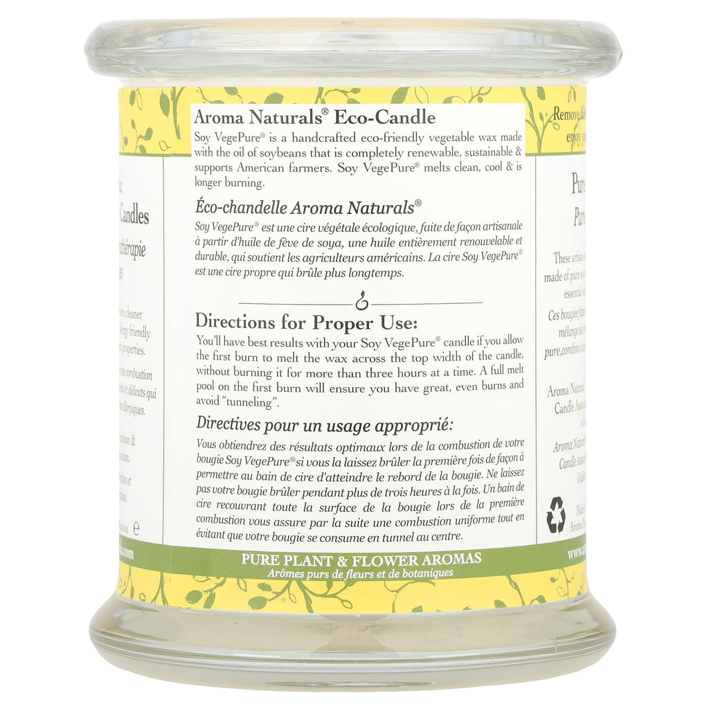 Aroma Naturals, Soy VegePure®, 100% Natural Soy Essential Oil Candle, Ambiance, Orange & Lemongrass, 8.8 oz (260 g)