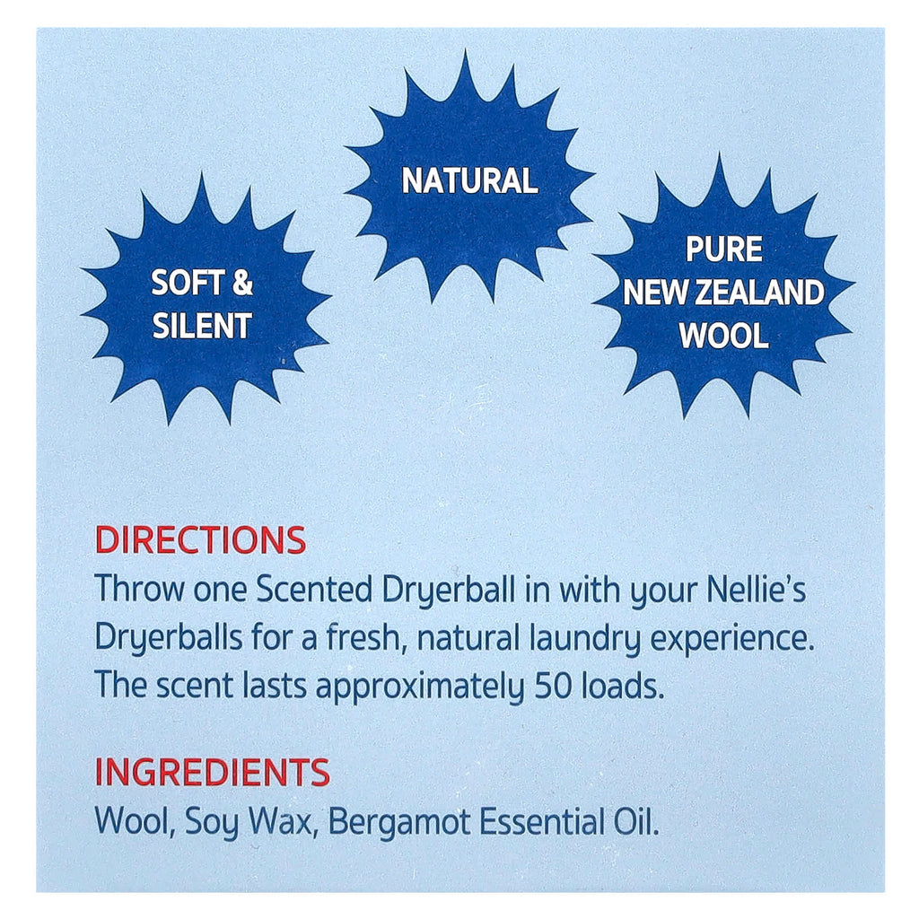 Nellie's, Scented Dryerball, Bergamot, 1 Dryerball
