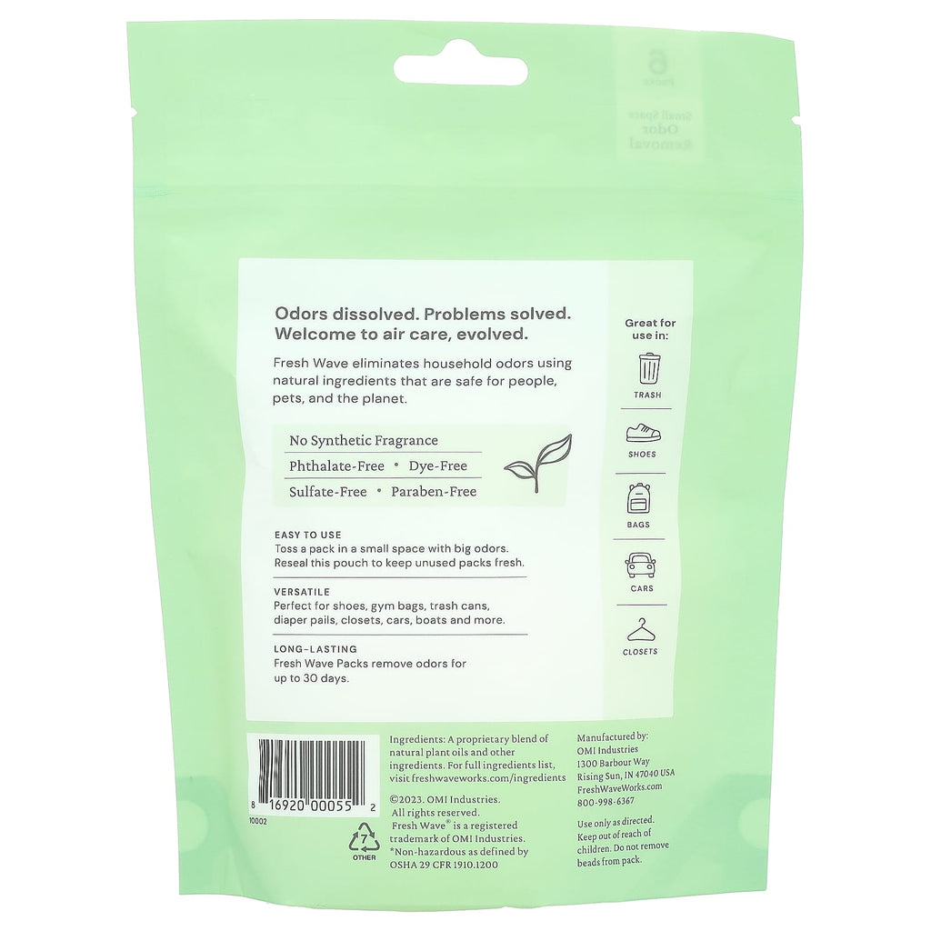 Fresh Wave, Odor Removing Packs, Original, 6 Packs