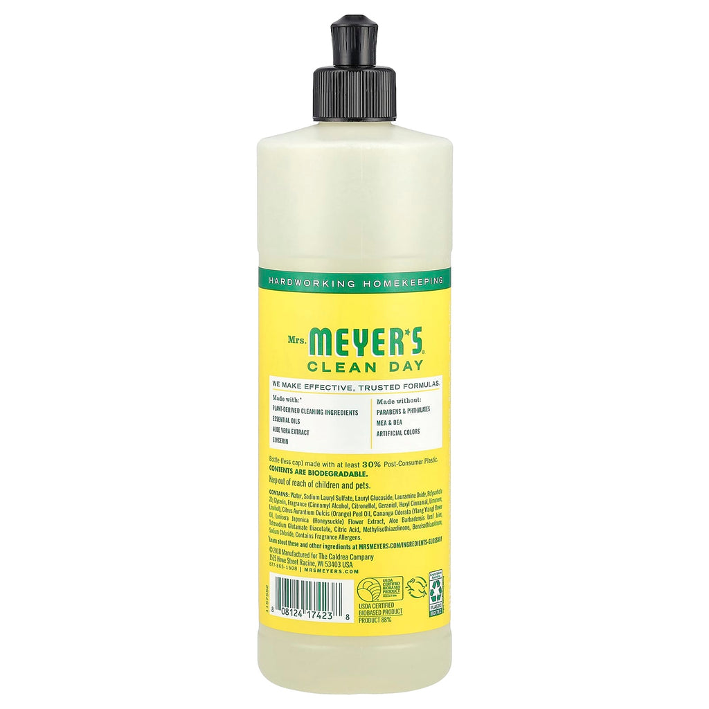 Mrs. Meyers Clean Day, Dish Soap, Honeysuckle , 16 fl oz (473 ml)