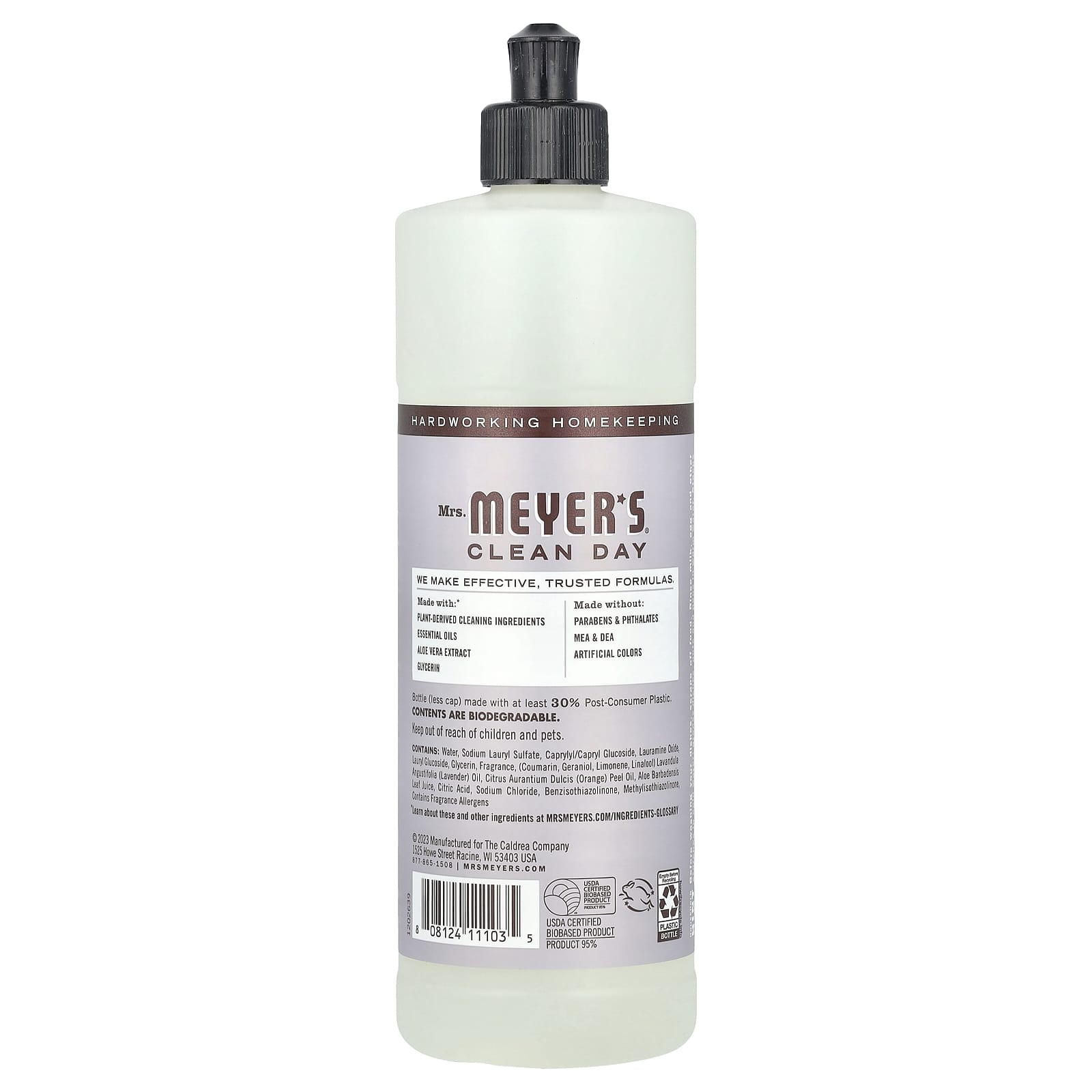 Mrs. Meyers Clean Day, Dish Soap, Lavender, 16 fl oz (473 ml)