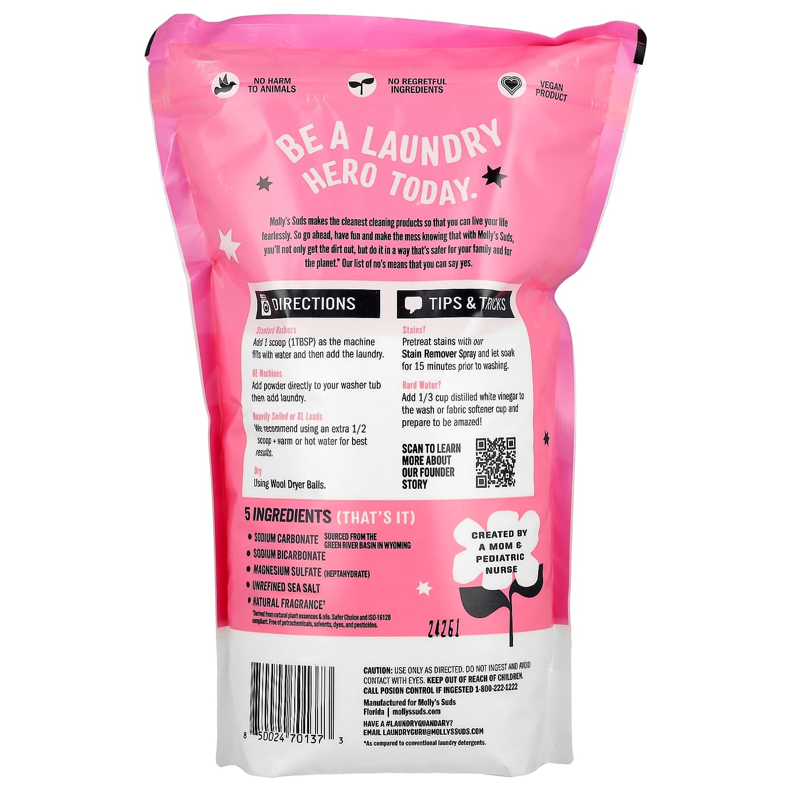 Molly's Suds, Laundry Powder, Lotus & Peony, 79 oz (2.23 kg)