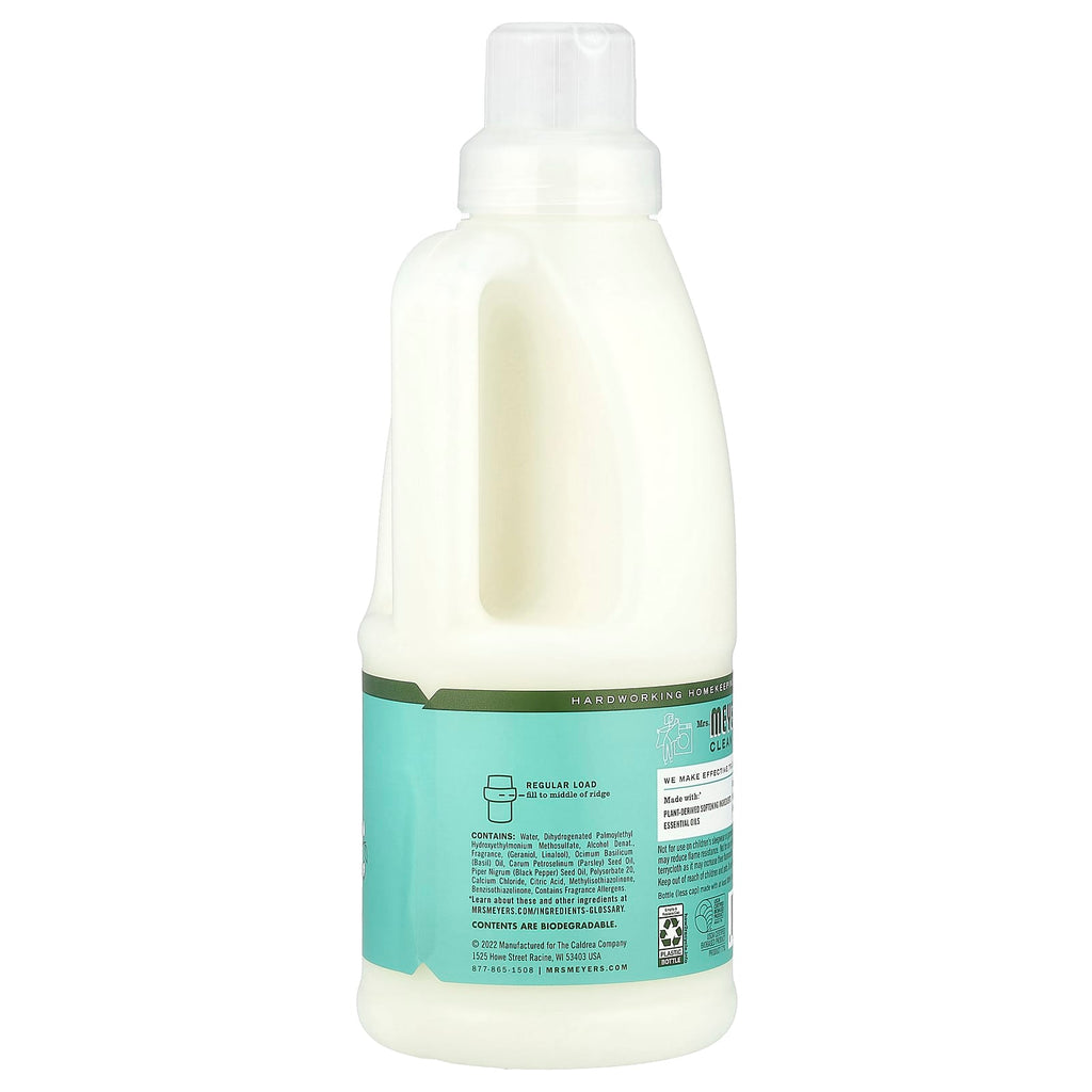Mrs. Meyers Clean Day, Fabric Softener, Basil, 32 fl oz (946 ml)