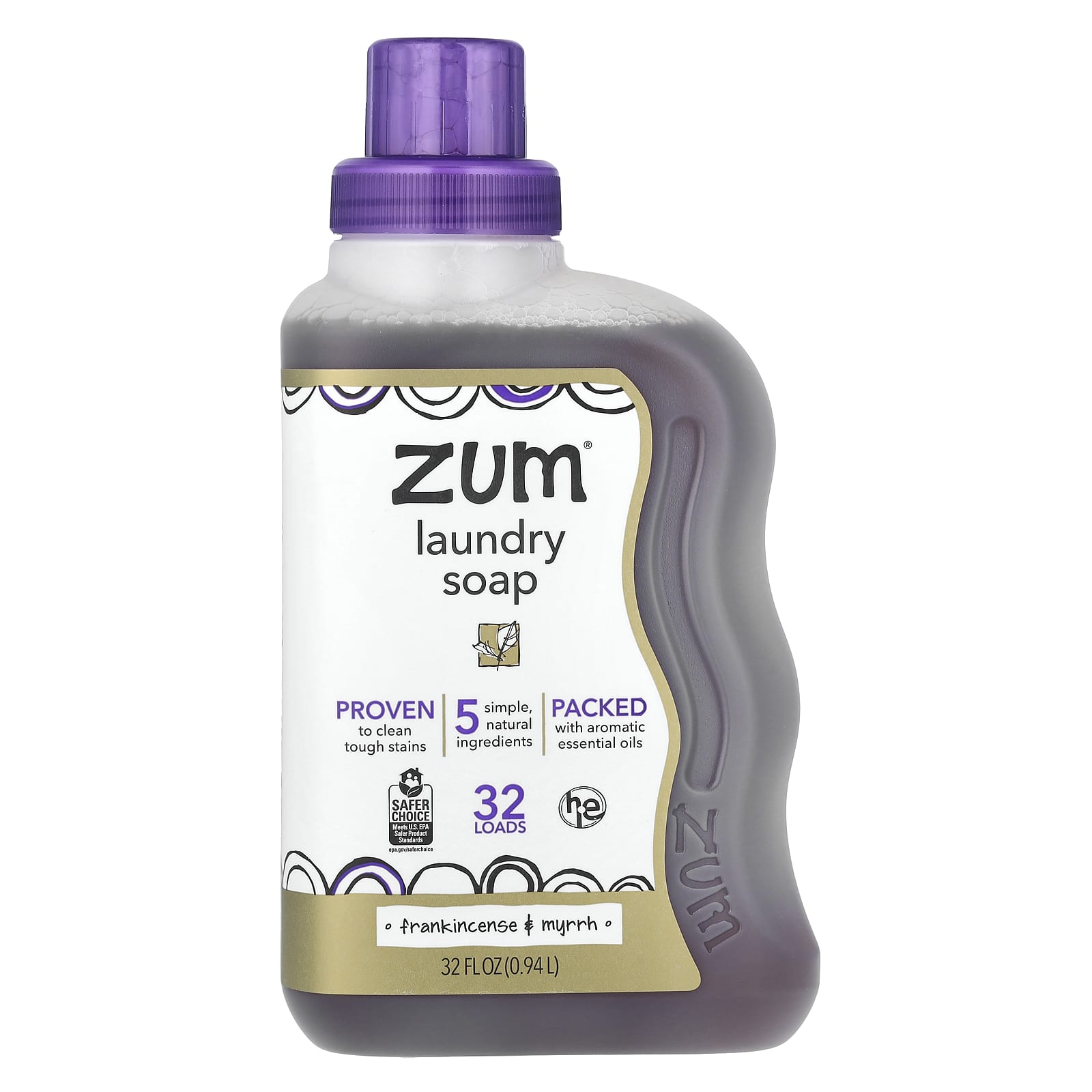 ZUM, Laundry Soap, Frankincense & Myrrh, 32 fl oz (0.94 l)