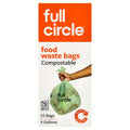 Full Circle, Food Waste Bags, Compostable, 25 Bags