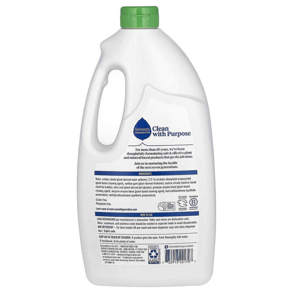 Seventh Generation, Dishwasher Detergent Gel, Free & Clear, 2.62 lb (1.19 kg)