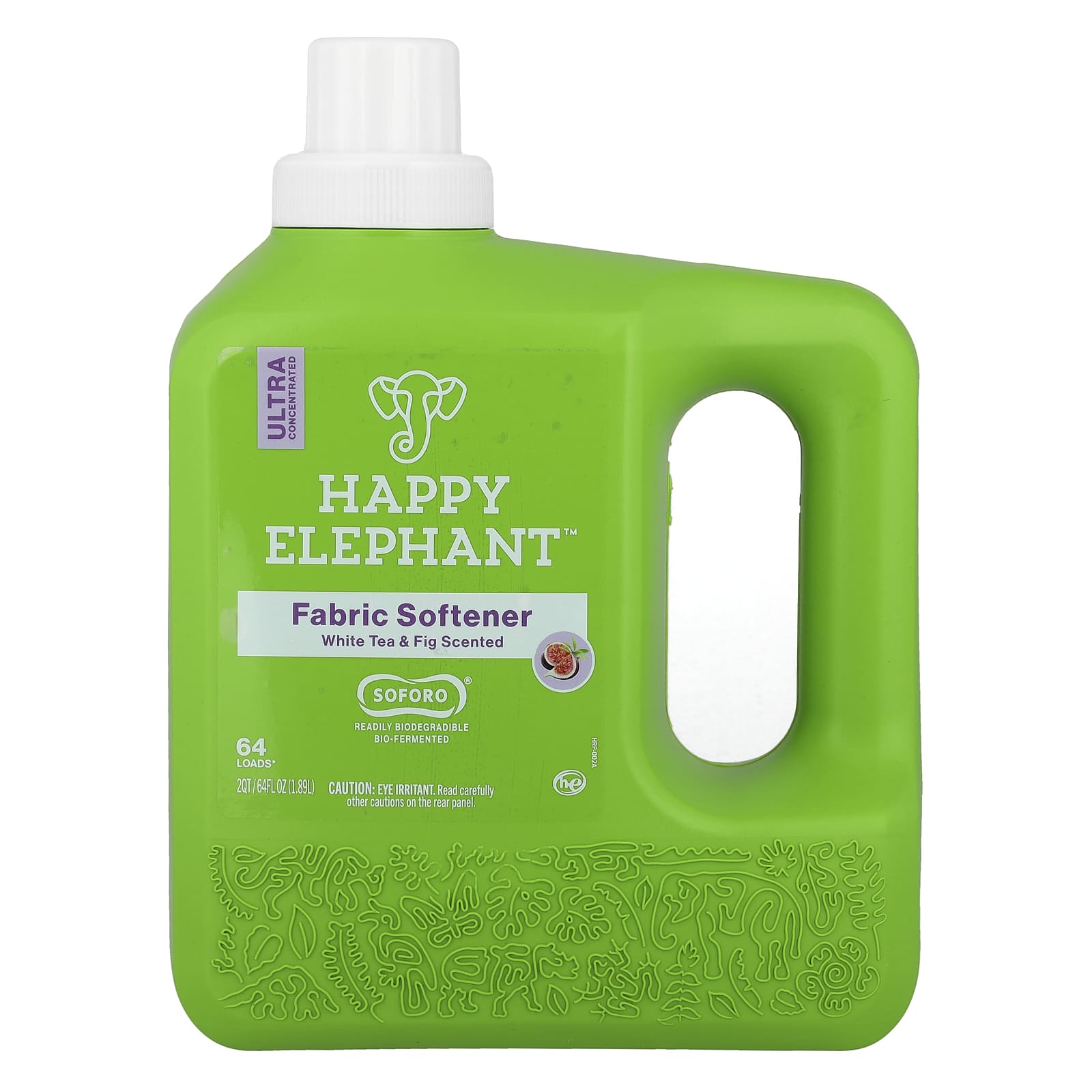 Happy Elephant, Fabric Softener, White Tea & Fig, 64 fl oz (1.89 l)