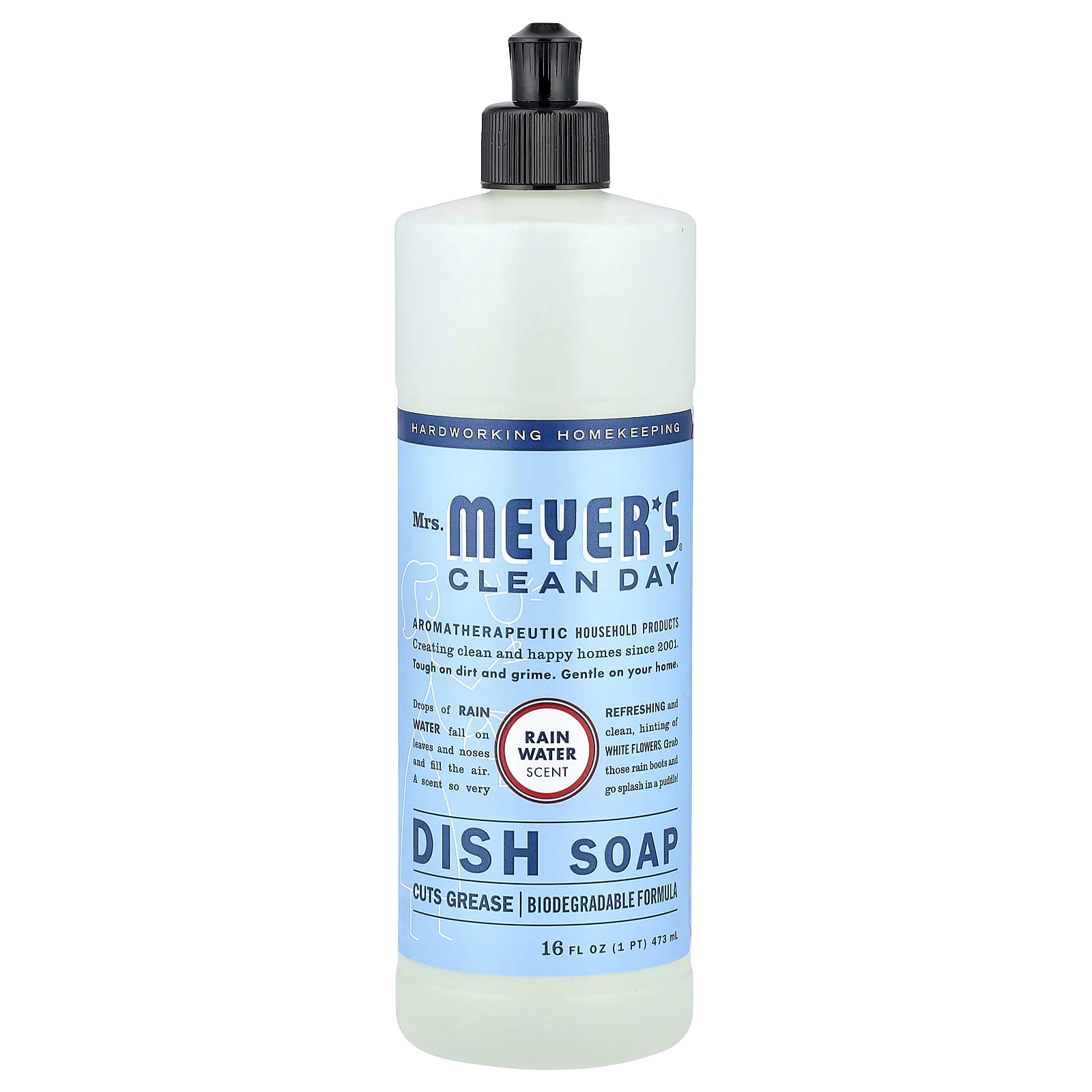 Mrs. Meyers Clean Day, Dish Soap, Rain Water, 16 fl oz (473 ml)