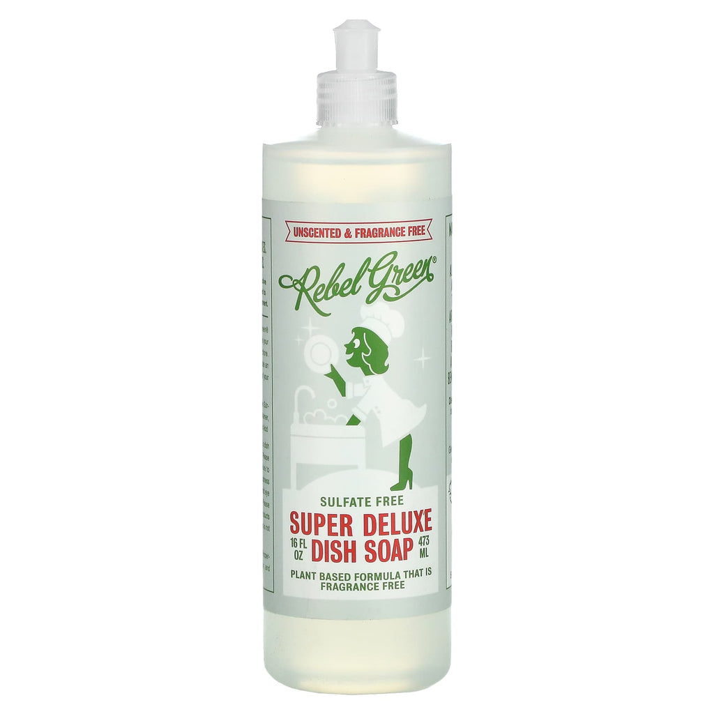 Rebel Green, Super Deluxe Dish Soap, Unscented, 16 fl oz (473 ml)
