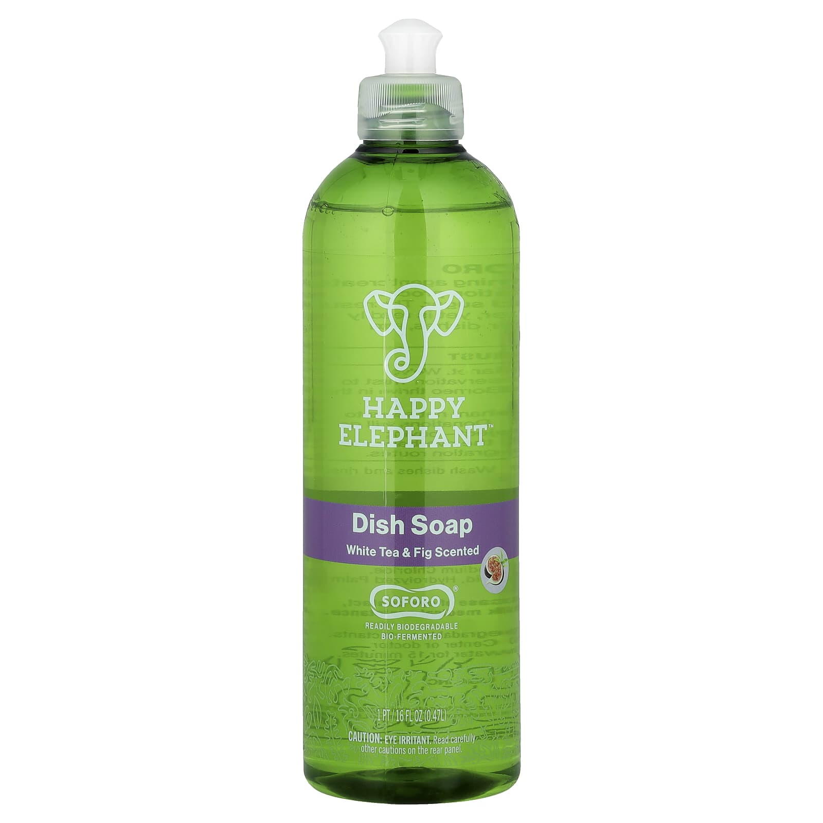 Happy Elephant, Dish Soap, White Tea & Fig, 16 fl oz (0.47 l)